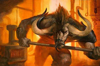 Minotaur là một con quái vật nửa bò nửa người trong thần thoại Hy Lạp